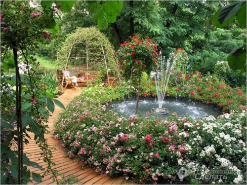 Фото: Фонтан — дополнение и украшение любого сада