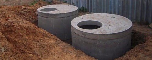 Фото: бетонные выгребные ямы для дома