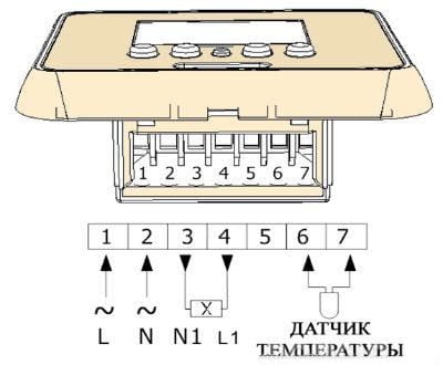 Фото: схема подключения электрического теплого пола