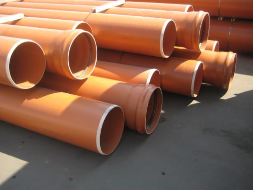 Фото: коричневые трубы для канализации