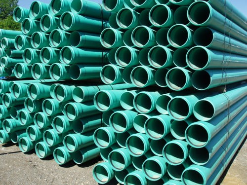 Фото: канализационные трубы зеленого цвета