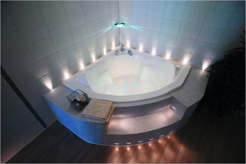 Фото: освещение светодиодами в ванной